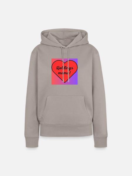 Lieblings Mama! - Frauen Premium Bio Hoodie - Taupe