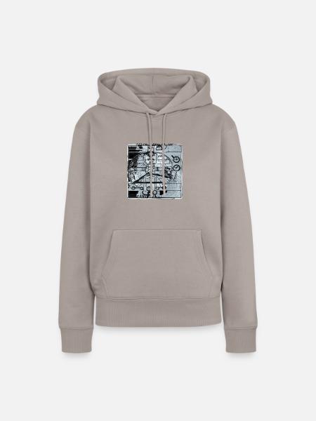 Die Zeitmaschine - Frauen Premium Bio Hoodie - Taupe