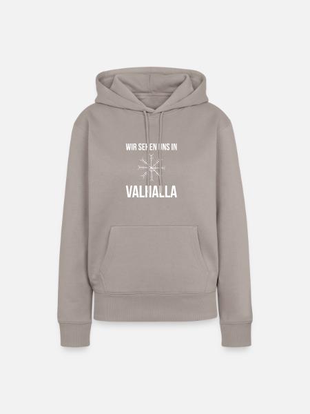 Valhalla - Frauen Premium Bio Hoodie - Taupe
