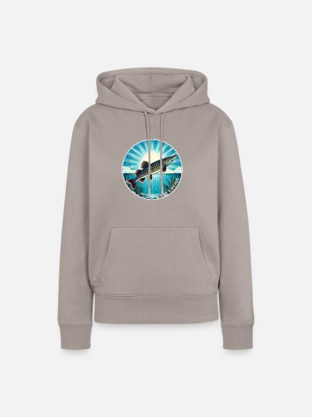 Hecht Angeln Fisch Raubfisch - Frauen Premium Bio Hoodie - Taupe