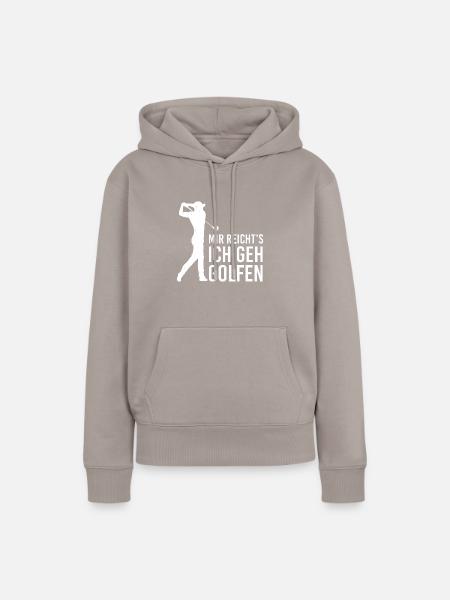 Golf Golfer Geschenk Golfschläger Sport Golf Hole - Frauen Premium Bio Hoodie - Taupe
