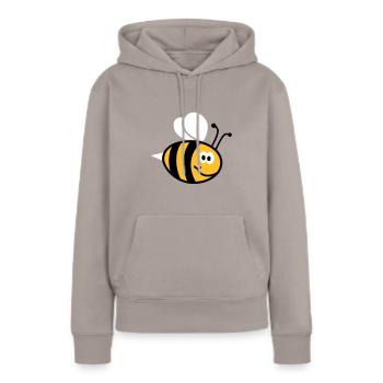 Bienchen 3C - Frauen Premium Bio Hoodie - Taupe - Vorne - Julia (174cm)