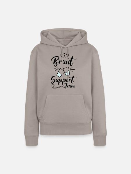 braut support team kurze - Frauen Premium Bio Hoodie - Taupe