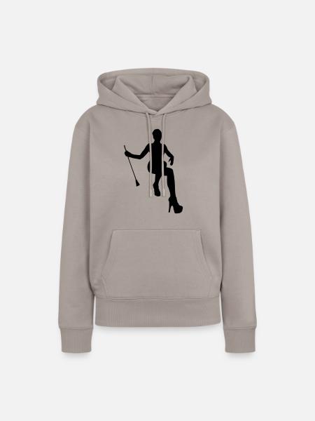 girl1 - Frauen Premium Bio Hoodie - Taupe