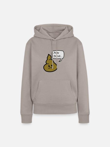 aw shit - Frauen Premium Bio Hoodie - Taupe