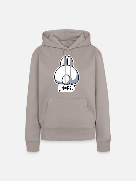 Nope - Frauen Premium Bio Hoodie - Taupe