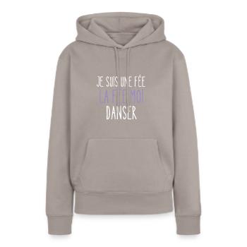 T-shirt Women Dancing Fairy Me Dancing - Women’s Premium Organic Hoodie - taupe - Front - Julia (174cm)