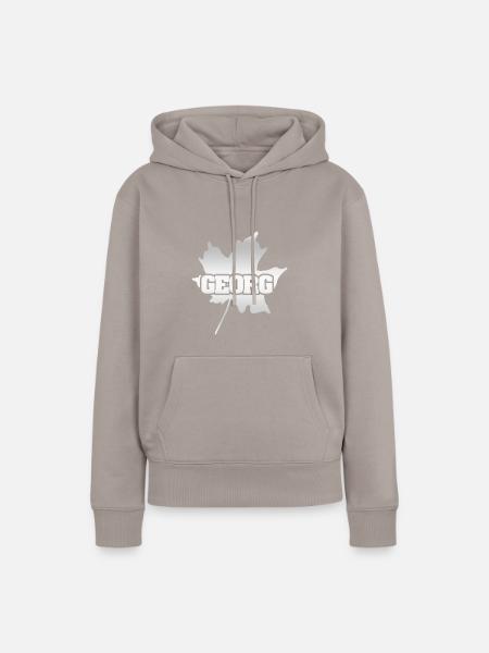 Georg - Frauen Premium Bio Hoodie - Taupe