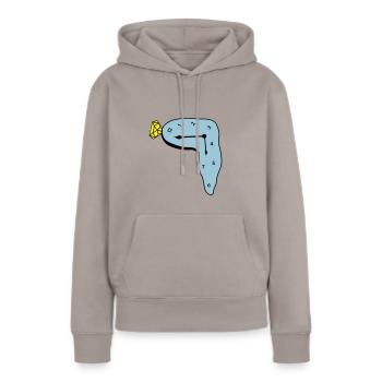 uhr - Frauen Premium Bio Hoodie - Taupe - Vorne - Julia (174cm)