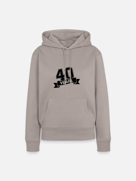40 years - Frauen Premium Bio Hoodie - Taupe