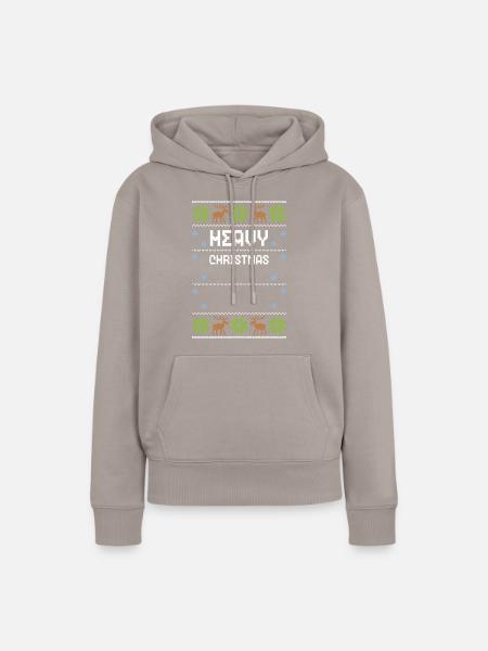 Heavy Christmas - Ugly Christmas - Frauen Premium Bio Hoodie - Taupe