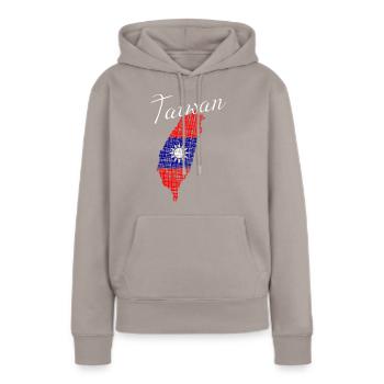Taiwan - Frauen Premium Bio Hoodie - Taupe - Vorne - Julia (174cm)