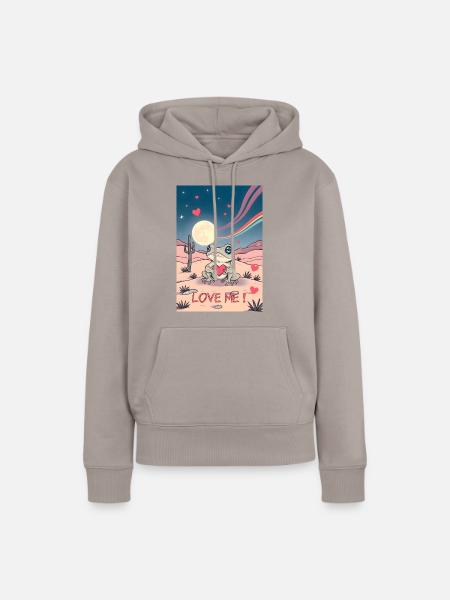 Love Me! Kröte Nr.2 - Frauen Premium Bio Hoodie - Taupe