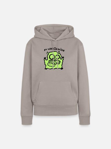 zu viel Gemüse - Frauen Premium Bio Hoodie - Taupe