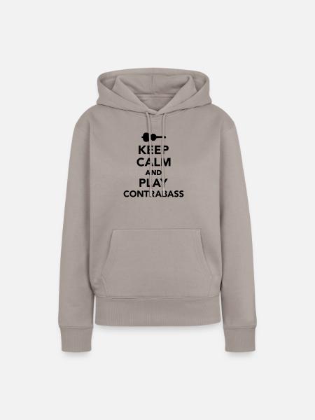 Kontrabass - Frauen Premium Bio Hoodie - Taupe