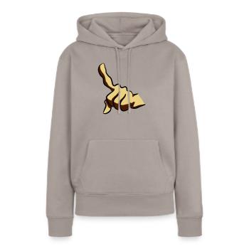 Hand zeigefinger - Frauen Premium Bio Hoodie - Taupe - Vorne - Julia (174cm)