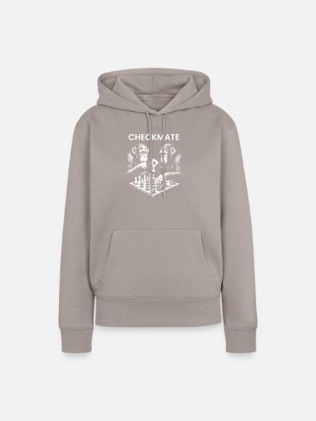 Schachmatt - Frauen Premium Bio Hoodie - Taupe