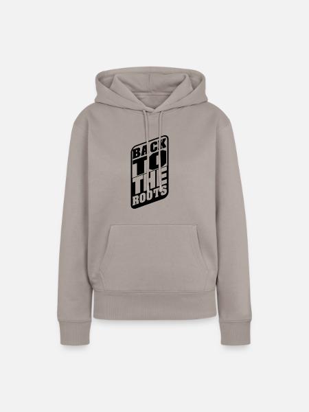 BackToTheRoots Black - Frauen Premium Bio Hoodie - Taupe
