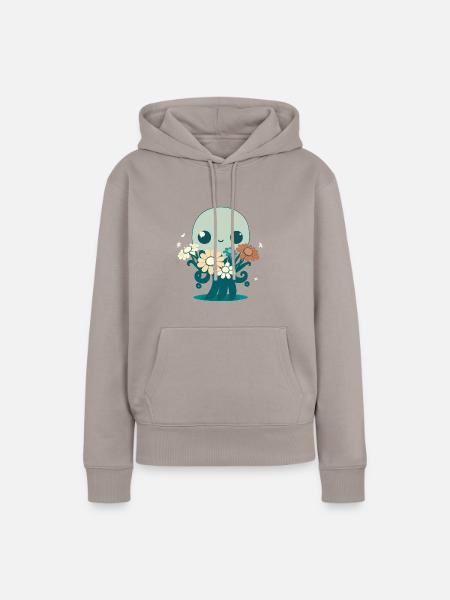Liebevolle Tentakel 1 - Frauen Premium Bio Hoodie - Taupe
