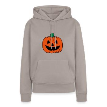 kuerbis 02 - Frauen Premium Bio Hoodie - Taupe - Vorne - Julia (174cm)