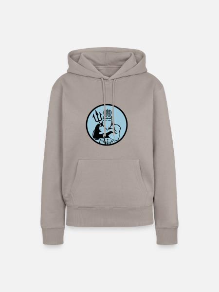poseidon 002 - Frauen Premium Bio Hoodie - Taupe