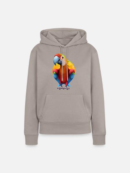 Macaw - Frauen Premium Bio Hoodie - Taupe