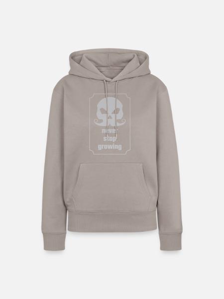 Bart, Spruch für Bartträgern, Schnurrbart - Frauen Premium Bio Hoodie - Taupe