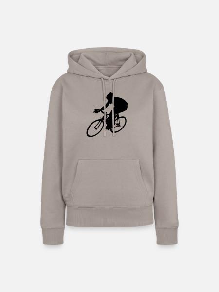 cycling - Frauen Premium Bio Hoodie - Taupe