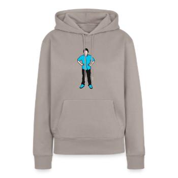 Styler - Frauen Premium Bio Hoodie - Taupe - Vorne - Julia (174cm)