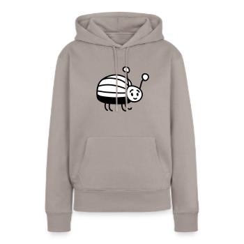 petit coléoptère - Sweat à capuche Premium bio Femme - taupe - Devant - Julia (174cm)