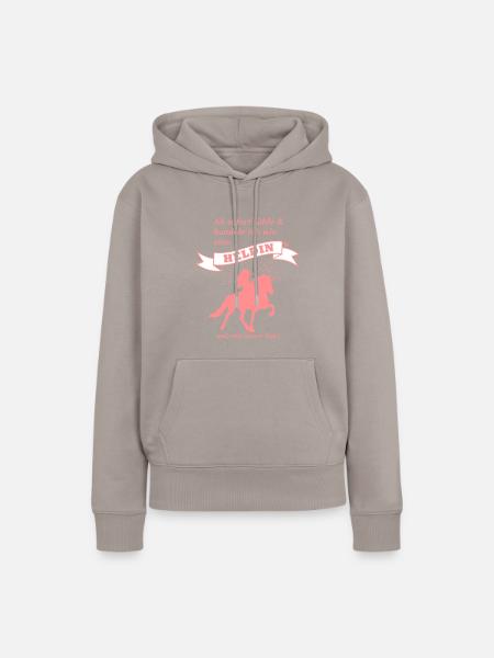 gedankenswert Islandpferd Heldin Einhorn Produkte - Frauen Premium Bio Hoodie - Taupe