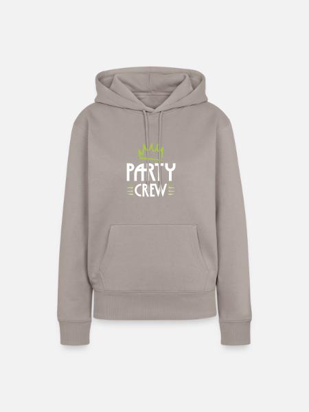 Party Crew - Frauen Premium Bio Hoodie - Taupe