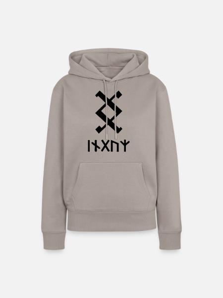 Inguz Rune - Wo eine Wille ist ist auch ein Weg - Frauen Premium Bio Hoodie - Taupe