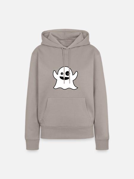 ghost - Frauen Premium Bio Hoodie - Taupe