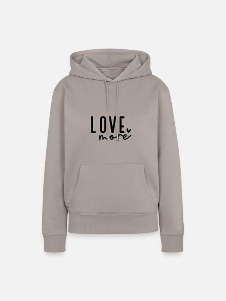 LoveMore - Frauen Premium Bio Hoodie - Taupe