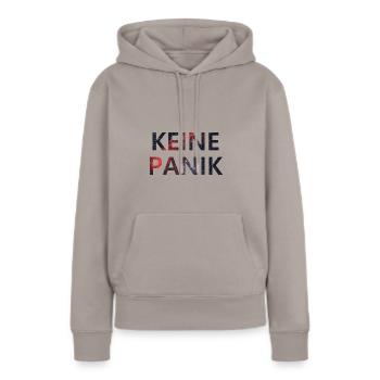 Keine Panik 4 - Frauen Premium Bio Hoodie - Taupe - Vorne - Julia (174cm)