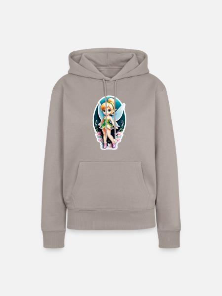 Kleine Fee 5 - Frauen Premium Bio Hoodie - Taupe