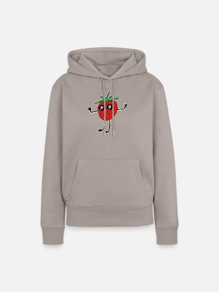 Kawaii Erdbeere Erdbeeren Frucht lustig - Frauen Premium Bio Hoodie - Taupe