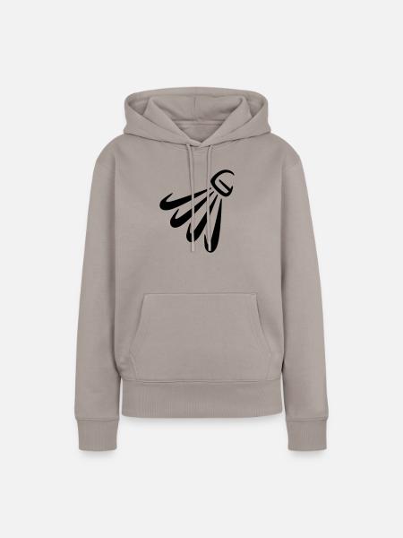 Badminton - Frauen Premium Bio Hoodie - Taupe