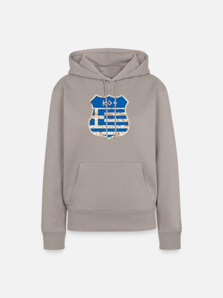 Kos - Frauen Premium Bio Hoodie - Taupe