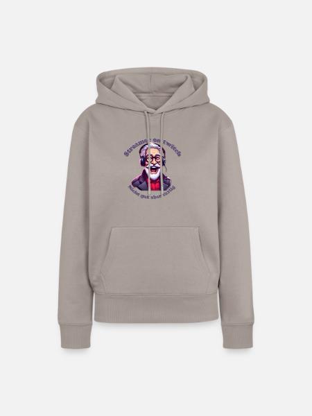 Nicht gut aber lustig - Frauen Premium Bio Hoodie - Taupe