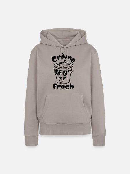 Crème Frech - Frauen Premium Bio Hoodie - Taupe
