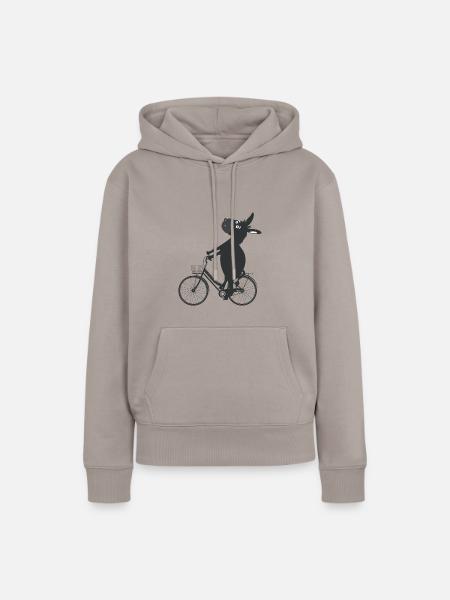 Drahtesel - Frauen Premium Bio Hoodie - Taupe