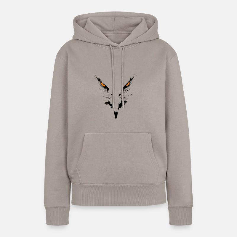 Eagle face. Eagle portrait. eagle head - Women’s Premium Organic Hoodie - taupe