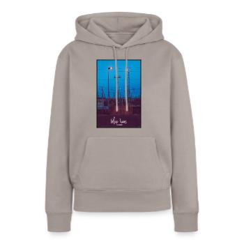 blue hour - Women’s Premium Organic Hoodie - taupe - Front - Julia (174cm)