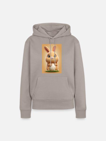 Osterhase - Frauen Premium Bio Hoodie - Taupe