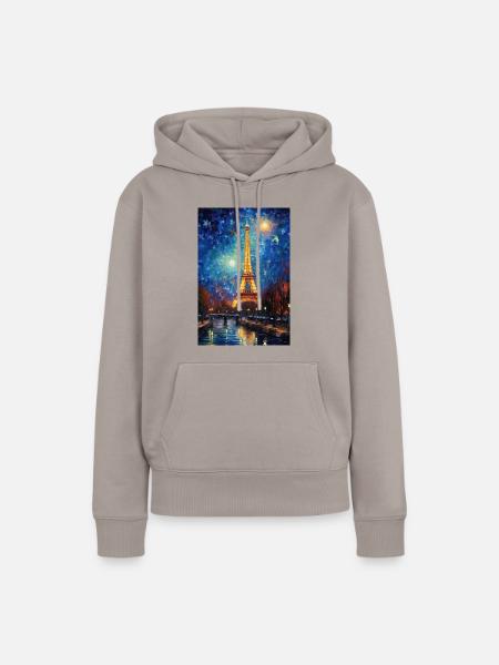 Eiffelturm - Frauen Premium Bio Hoodie - Taupe