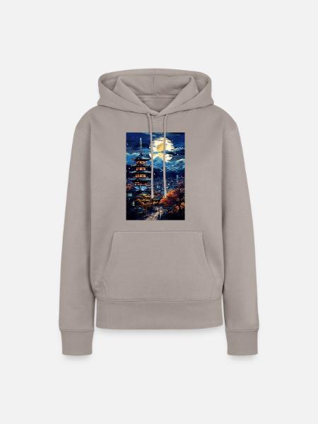 Japan - Frauen Premium Bio Hoodie - Taupe