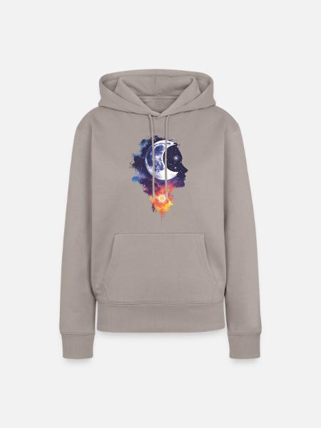Ätherische Glückseligkeit - Frauen Premium Bio Hoodie - Taupe