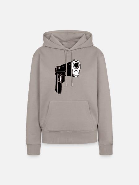 Gun - Frauen Premium Bio Hoodie - Taupe